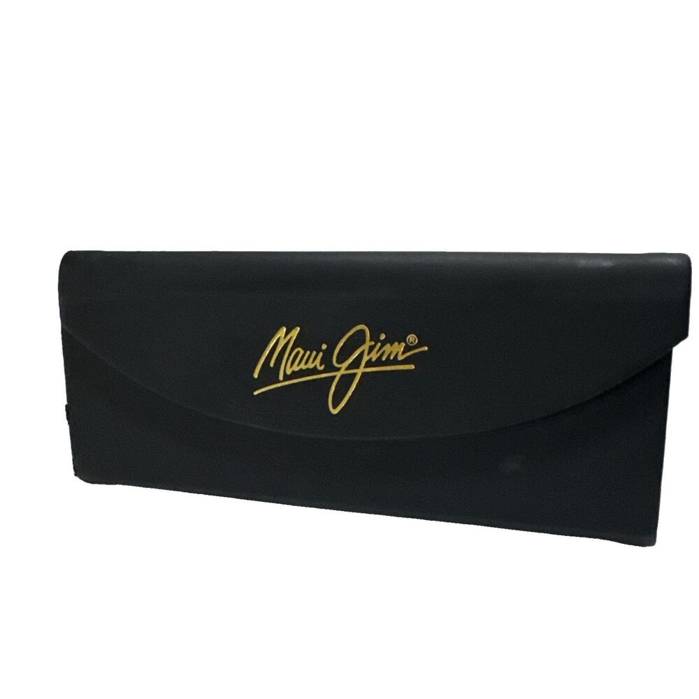 Maui Jim Folding Black Glasses Case with Cleaning Cloth in Box